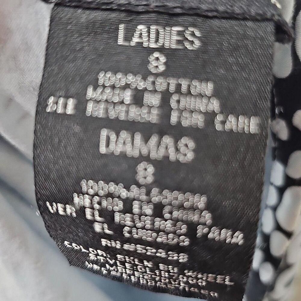 George Women's Black and White Floral Medallion Print Cotton A-Line Skirt Size 8 - Picture 6 of 6
